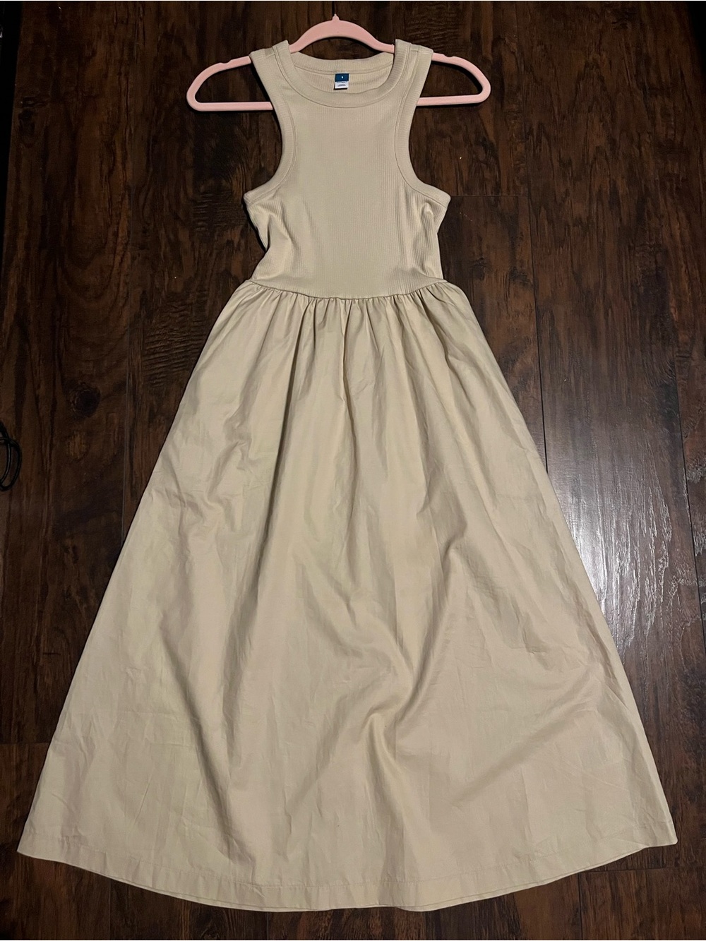 Old Navy Cream Tank Midi Dress